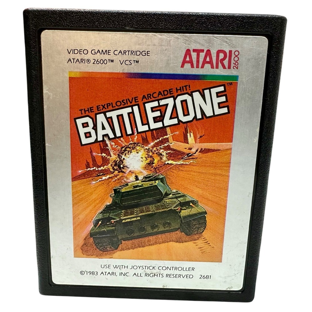Battlezone - Atari 2600 1983 Game Authentic - Silver Label Cart Only